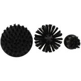 3 Black Hard Scrubber Drill Attachment Brush for 1/4in Power Drill