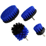 1/4in Drive Power Scrubber Detailing Brush Set - 4pc Blue Med Bristle