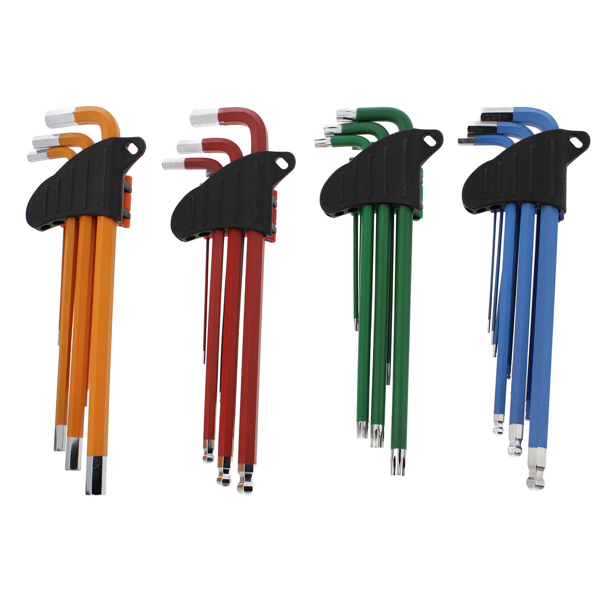 Pocket Allen Key Sets - 4pk Torx, Hex, and Ball End Allen Wrench Kits