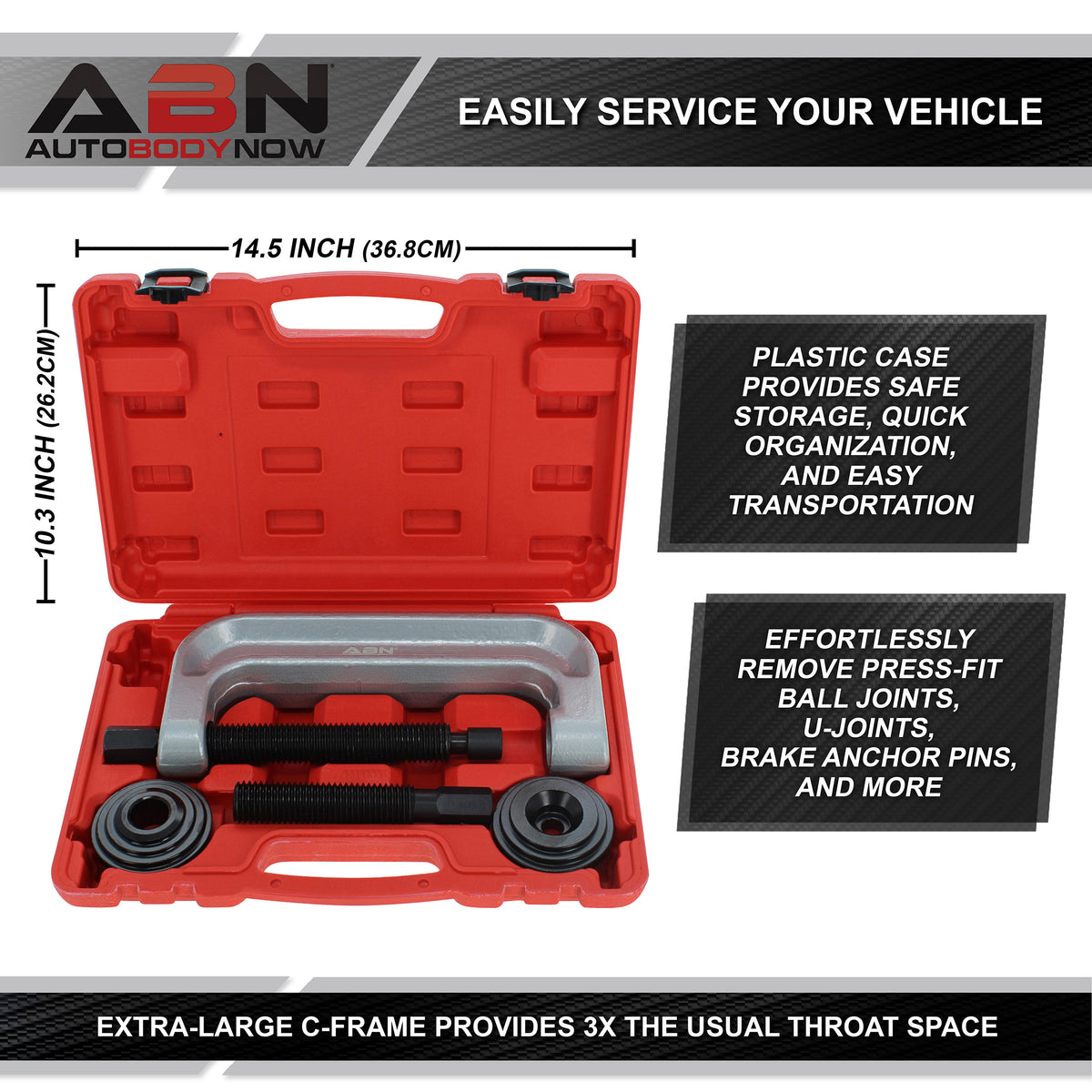 Extra Large Ball Joint Press Kit - Ball Joint Separator and Adapters