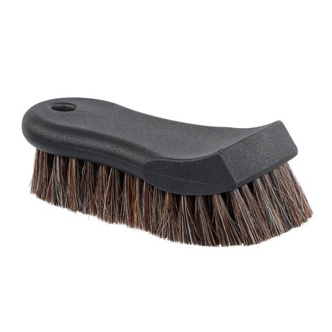 6in Car Detailing Brush - Horsehair boot brush for cleaning leather AB