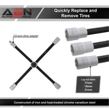 Lug Nut Wrench Adjustable 4 Way Lug Wrench Folding Tire Iron Wrench