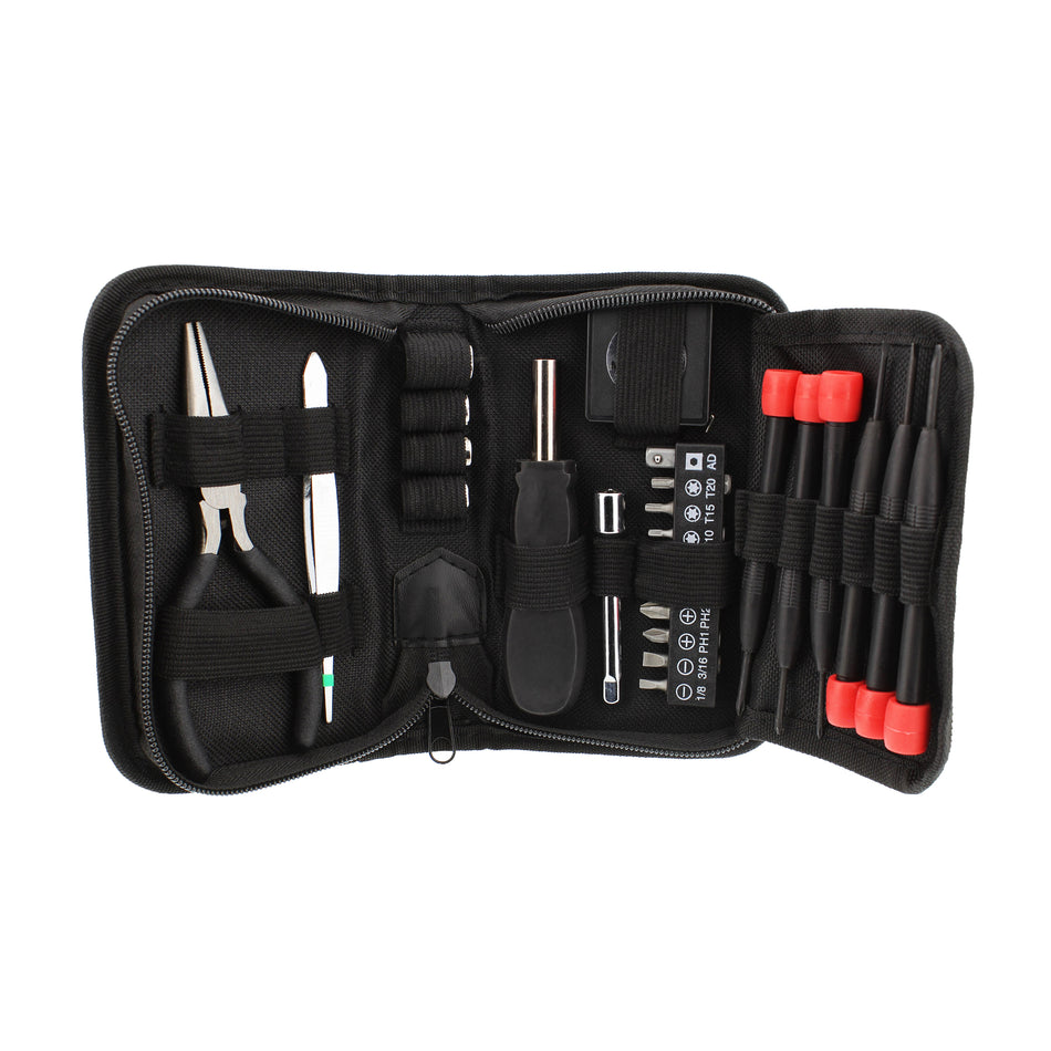 25pc Tri-Fold Mini Tool Set for Dorm Travel - Basic Tool Set for Home
