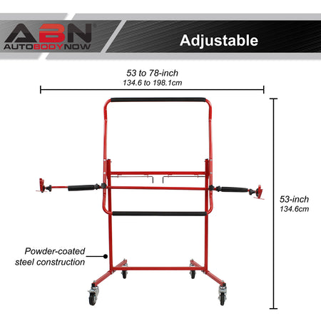 Portable 53 to 78in Adjustable Bumper Stand Painting Car Repair Rack