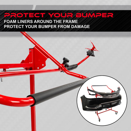 Portable 53 to 78in Adjustable Bumper Stand Painting Car Repair Rack