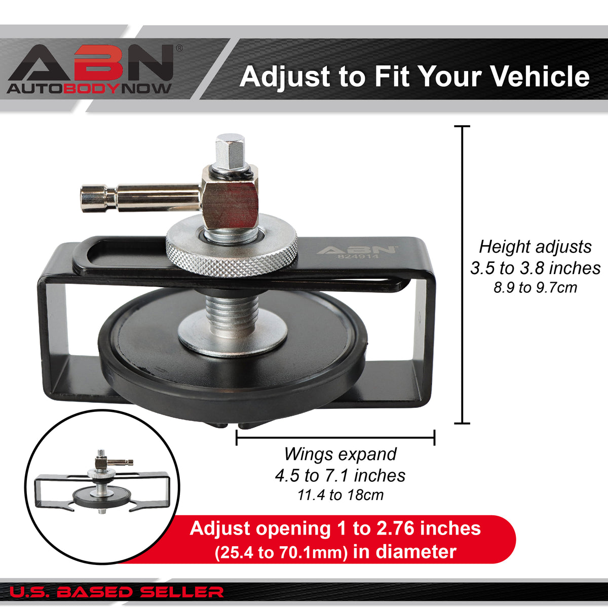 Universal Master Cylinder Adapter - Adjustable 1-2.7in Opening