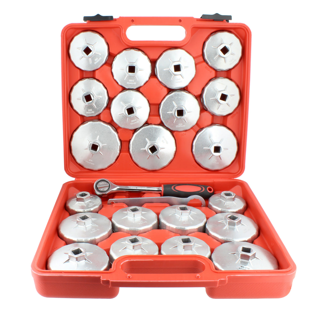 23 Piece Oil Filter Cap and 1/2” Inch Socket Wrench Removal Tool Set