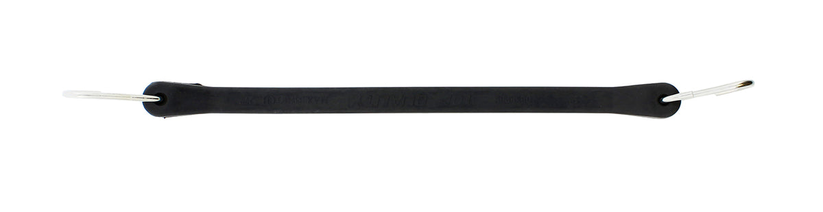 EPDM Rubber Straps with Hooks - 15in Black Rubber Bungee Cords, 10Pk