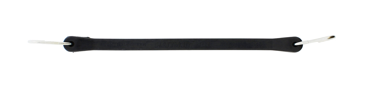 EPDM Rubber Straps with Hooks - 15in Black Rubber Bungee Cords, 10Pk