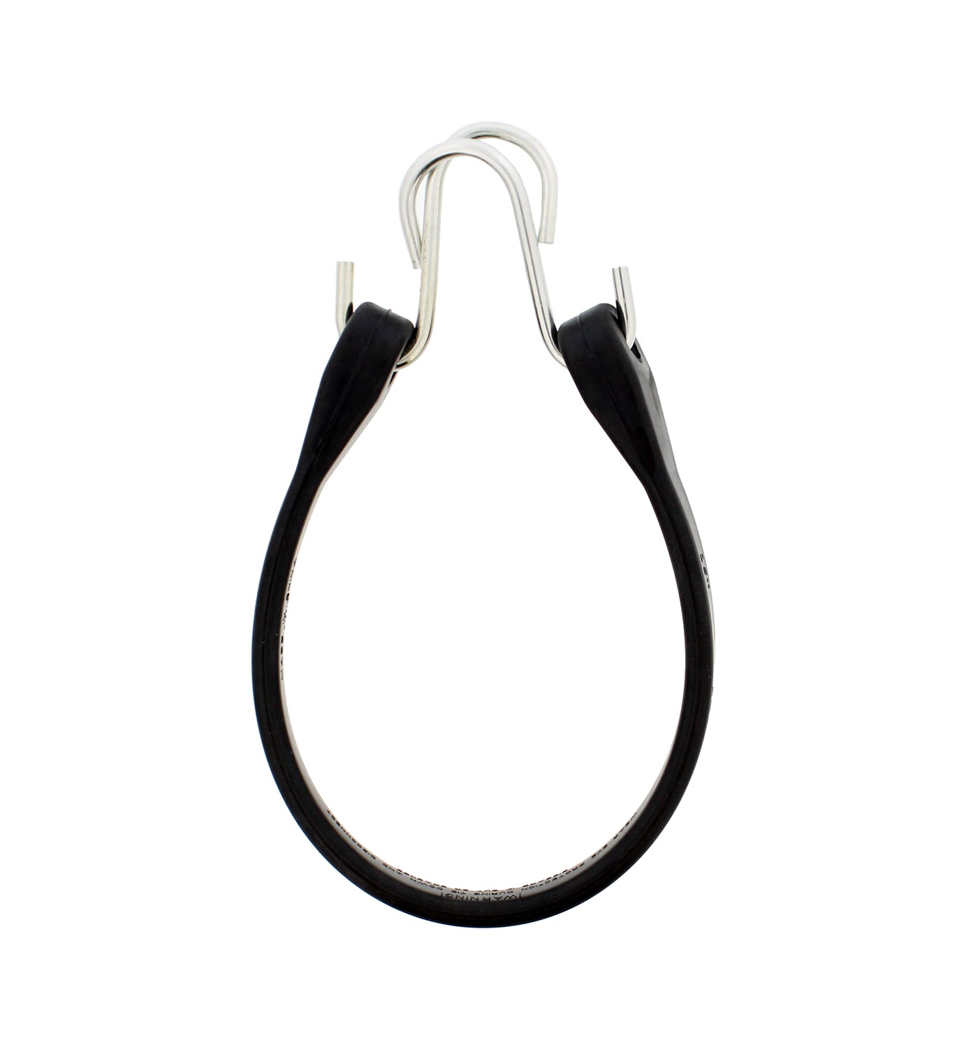 EPDM Rubber Straps with Hooks - 15in Black Rubber Bungee Cords, 10Pk