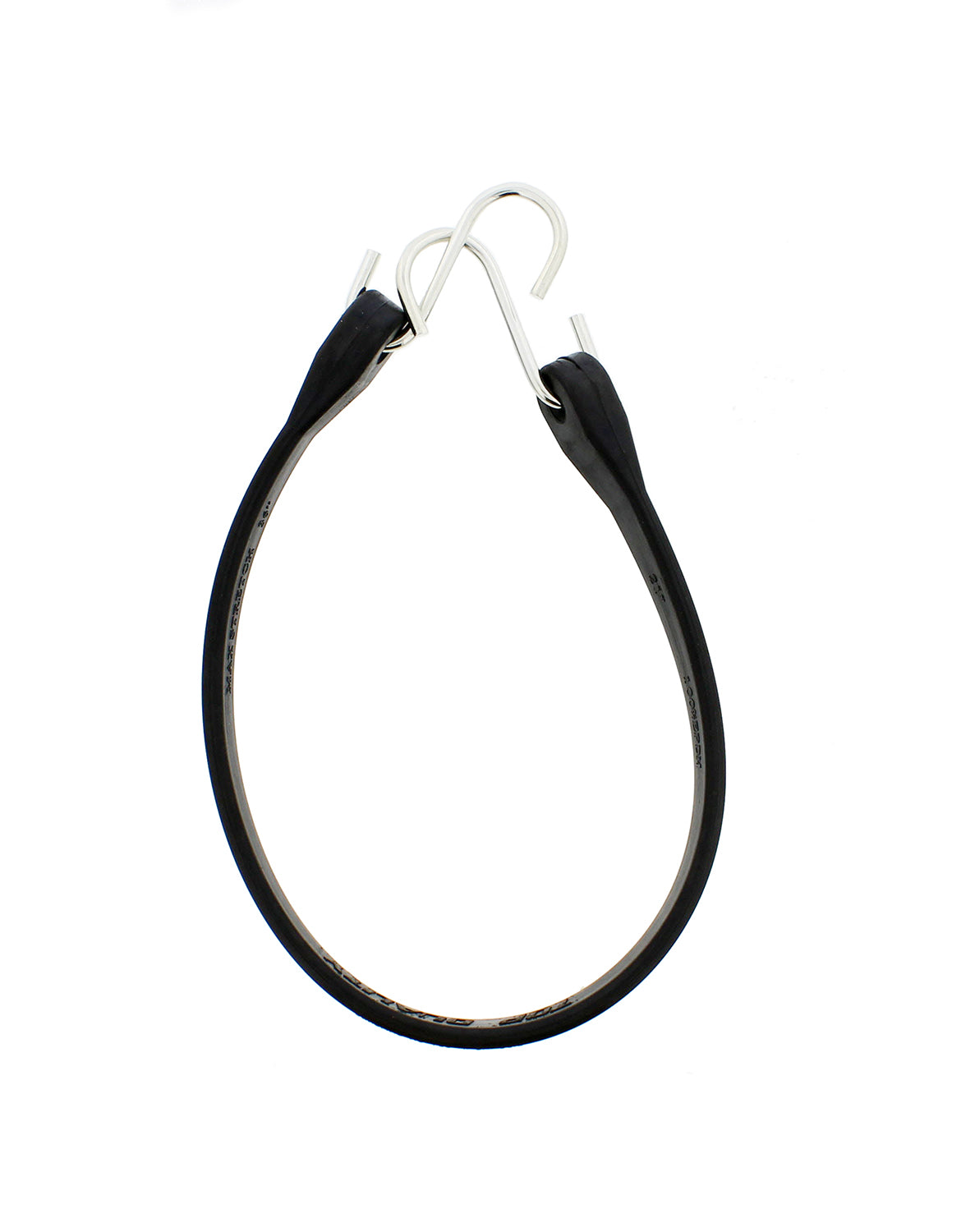 EPDM Rubber Straps with Hooks - 21in Black Rubber Bungee Cords, 10Pk