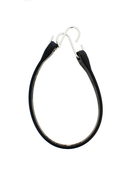 EPDM Rubber Straps with Hooks - 21in Black Rubber Bungee Cords, 10Pk