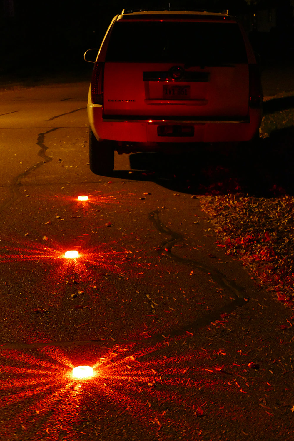 Portable LED Safety Flare Signal Light w/ 9 Warning Light Modes 3-PACK in Red