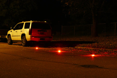 Portable LED Safety Flare Signal Light w/ 9 Warning Light Modes 3-PACK in Red